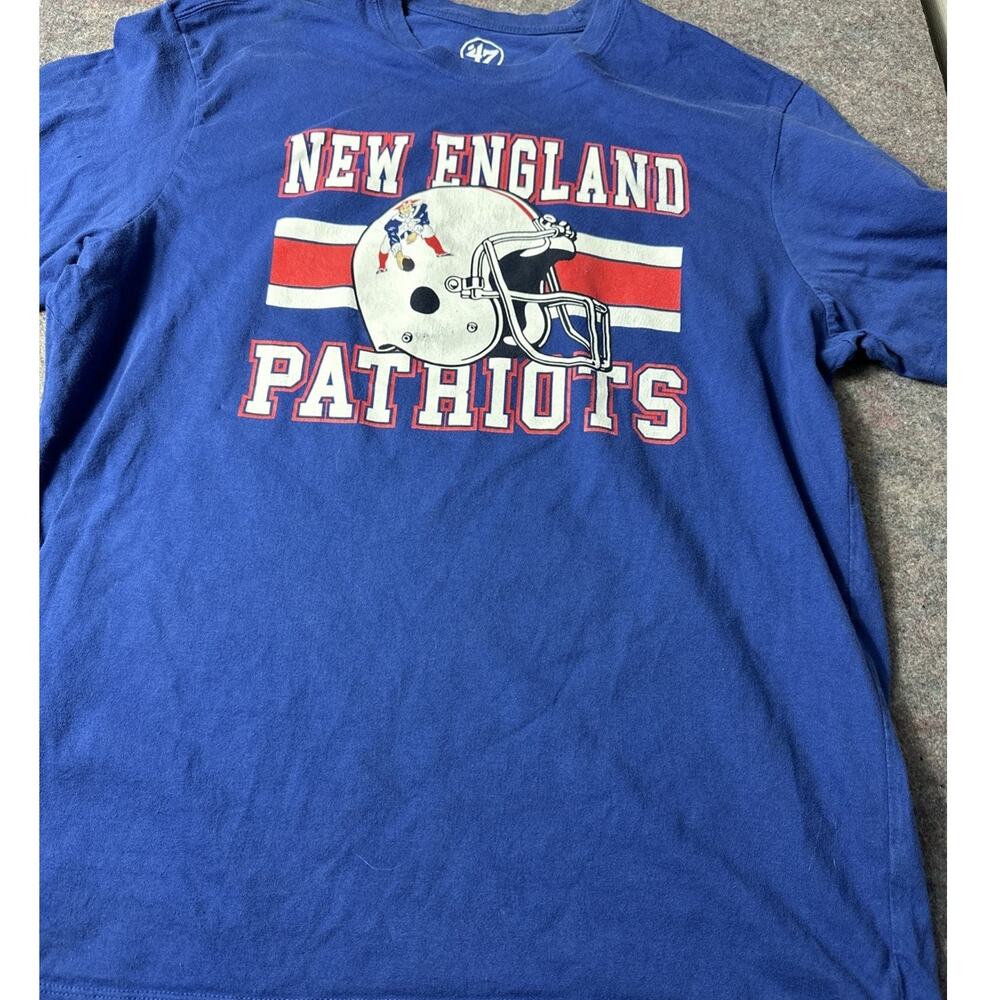 New england patriots shirt nfl team apparel size XL throwback logo men blue